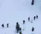 An Indian patrol making its way through the fresh snow along the LoC in Kashmir (Battle of the Bulge intensifies) [1024 x 768] from indian video making