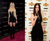 Taylor Momsen vs Jennifer Haben. Pick one of these sexy singers to fuck. Pick one to suck your dick from nithya manoon fuck pick