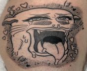 Ahegao Sucky Panther, done by Mason at Thousand Sunny Tattoo, Vancouver, BC. from mason gayboystube