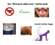 her &#34;first porn video ever&#34; starter pack from seal pack girls rape porn video