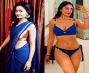 Tridha Choudhury - saree vs bikini - Indian web series actress. from indian web sirj milk open