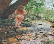 Dirty little girl naked in the creek ? from myhotzpic top little girl naked