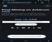 Mining on Arbitrum ARB ? 2% DAILY, APR 730% ? Referral 2% ? Minimum withdraw: 0.5 ARB https://miningths.com?ref=193822315145 from arb 3gp
