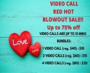 ?RED HOT SALE? video calls up to 15 mins &#36;10. Bundles available ?Link? from sona bhabhi saffron red hot romance video with agori