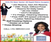 Girls PG Near Sector 28 Rapid Metro Gurgaon from sleeping teen girls pg