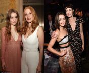Threesome with Kaitlyn Dever and Jessica Chastain or Maisie Williams and Lena Headey. from lena headey fa