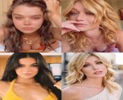 Which one WYR have as your wife and which one as your girlfriend who likes to join you and your wife in threesomes? Hailee Steinfeld and Katherine McNamara from wife in hot saree lifting and s