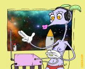 A Space Lady Playing the Theremin from space lady