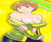 Chie removing her jacket from aunty removing saree jacket bra langa drawer fo