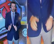 ? Tony Romo at the superbowl think he just didnt shake it enough? Or do you think he got really excited about the game and started to drip a little? If I was staring at Bosa and Kelce in tight pants all day I know itd be the latter for me. ? from biibs in tight d