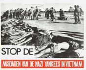 (NSFW) &#39;Stop the crimes of Nazi Yankees in Vietnam - American &#34;advisors&#34; at work&#39; (Dutch poster by the Marxist-Leninist Centre of the Netherlands - MLCN. Netherlands, 1965). from fcbarcelonanoticias blearussia netherlands