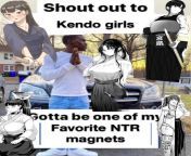 Mono &#34;Shout out to Kendo girls&#34; &#34;Gotta be one of my favorite NTR magnets&#34; &#34;y tions kumi club ies een ly ed&#34; 1girl, bikini, black hair, bougu, clenched hand, closed eyes, collage, collar, condom belt, hair ribbon, kendo, large breas from kumi terayama