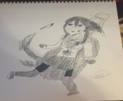 Yuris Death [DDLC]- Me (Blood and weapons TW) (Pencil Sketch) from bharat mata pencil sketch drawing