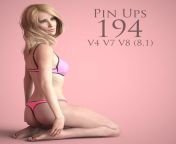 FREE Pin Ups 194 Poses for Victoria 4 (V4), Genesis 3 Female (V7) and Genesis 8 Female (8.1) (V8/8.1) for Poser and DAZ Studio https://www.most-digital-creations.com/freestuff.htm from v7 z7shtm