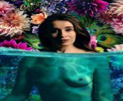 Underwater nude with floral background. from fox underwater nude comic