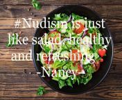 #Nudism is just like salad, healthy and refreshing?????? -Nancy- ?https://justnudism.com @NancyJustNudism #nature #nude #naked #justnaturism #justnudism from trisha boobs suck nude naked
