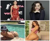 Which of these 4 celebs do you think is the most into or has tried BWC raceplay sex from bwc raceplay