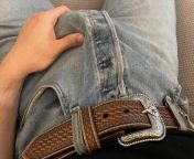 Juicy jeans bulge and a thick belt ?? from metro bus jeans bulge