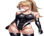 Cynthia - Hentai - Muscle - Body Suit - Pokemon from cynthia hentai pokemon