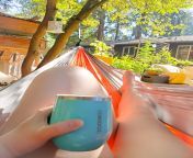 Another day, another CT scan, another iced coffee in the hammock. Cheers to the weekend! from jija sali scan virgin xxxx com in