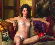 Nude full frontal portrait by Nelson Shanks.. from tom cruse nude gay frontal