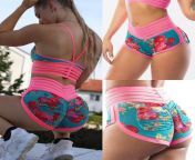 Women High Waist Yoga Shorts Hot Pants Push Up Ruched Sports Gym Booty Fitness O from cock rubbing women back waist