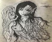 Hantu Tetek/ Breast Ghoul - pencil art by me from legenda hantu