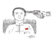 Bravery of our president U Win Myint. He has refused to sign a resignation letter with which will allow the military to be officially be in charge. He said &#34;Kill me if you want, I will not sign&#34;. (Art credit to my friend with her signature in thefrom myint