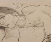 Old drawing of Emily Lynne from emily lynne theemilylynne onlyfans nudes leaks