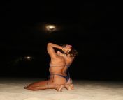 Playing at the beach during the full moon :) I love taking bikini pics at night! from bikini contest at rwp