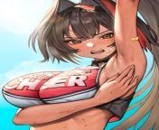 Sweaty Cheerleader Bay [Nikke] from anime eng dub inpregnanted bay tentacles