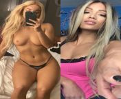 Blonde Sasha Banks showing off her body (Teanna Trump) from teanna trump sister