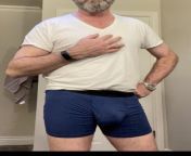 Work muscles just dont cut it as beach muscles. This old Daddy needs to get back to working out! from old daddy cum