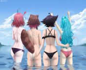 Beach day for Owozu girls~ (ft. Emikukis, Rakkun, Karma and Chessi) [by Manasenshou] from rakkun