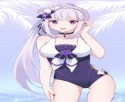 Swimsuit Emilia [Re: Zero] from hentai emilia re zero