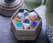 [OC] Runic Dice Raised Dichroic Glass Dice Set And Box Giveaway (Mods Approved) from dice haoswaif indein