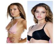 Who are you fucking: Millie Bobby Brown or Barbara Palvin from millie bobby brown fake nudesbw crimpied