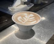 Latte from today, but the real nsfw is the clean counter + sani from sani lioner