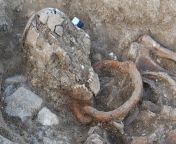 Skeletons with shackles still on them were found at a large Roman-era cemetery in southwest France in 2014. Located just 800 feet from the Roman amphitheater in Saintes, the cemetery may have been the final resting place for many of the arenas victims [2 from 3d cemetery