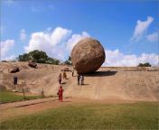 I see your boulder in Finland and raise Indias own butterball resting on a short incline for centuries. Kings and even a British governor tried moving it with elephants but failed. from pakistani governor