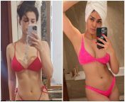 mirror selfie in bikini ?. disha or mrunal which actress looks hotter? from demi rose mirror teasing in bikini nude video leaked mp4 download file
