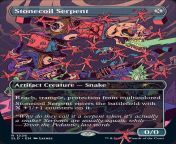 The initial image for Stonecoil Serpent in the Ssssssnakessssss&#39; drop had an error that is not reflective of the final product. This has been updated on our website to correct this. Customers who purchased the drop will be notified directly as well. from gravity falls secret of the