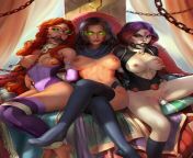 Starfire x Blackfire x Raven (SanePerson) [Teen Titans] from teen titans hentai parody tentacles