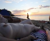 Australian summer. Nude beach at sunset. An admirer for Mrs Pool. Life is good. from juliet summer nude