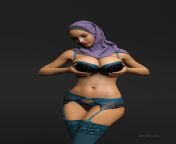 3D hijabi sexy girl from hijabi turk girl