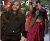 (1).Western dress vs. (2).Saree from dare sexy vs tania saree