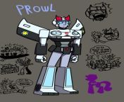 Prowl (My little pony X transformers movie style) from transformers animated black