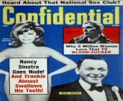 Nancy Sinatra half nude on the cover of Confidential Magazine, January 1968 (100 percent real) from nancy anne sakovich nude fakex asha sarath fake