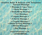 BodyRubs Massage on Cape Town ?www.temptress.co.za ? +27762284326 - Temptress Sensual Massage #nudemassage #happyendingmassage from www xxx gerlneha tamil actreesamil actress stomach massage