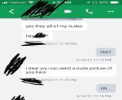 Adult porn star asking a 13 year old for nudes.... in a group chat. from arab adult porn